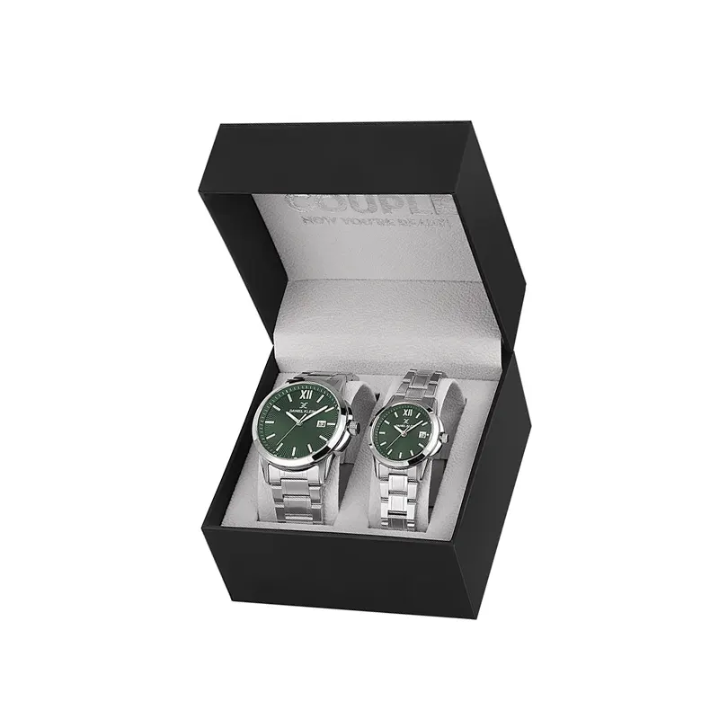 Daniel Klein Blue Dial Silver-tone Couple Set- DK.1.13839-3​